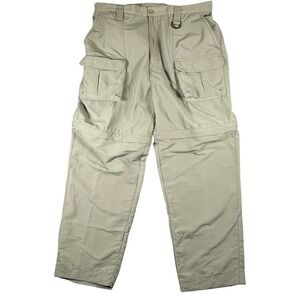 World Wide Sportsman Convertible Cargo Pants‎ Mens L 34x28 Hiking Fishing Tough